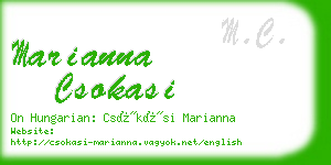 marianna csokasi business card